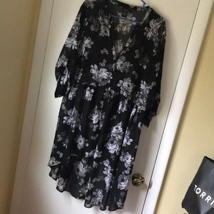 Torrid high low sheer tunic top